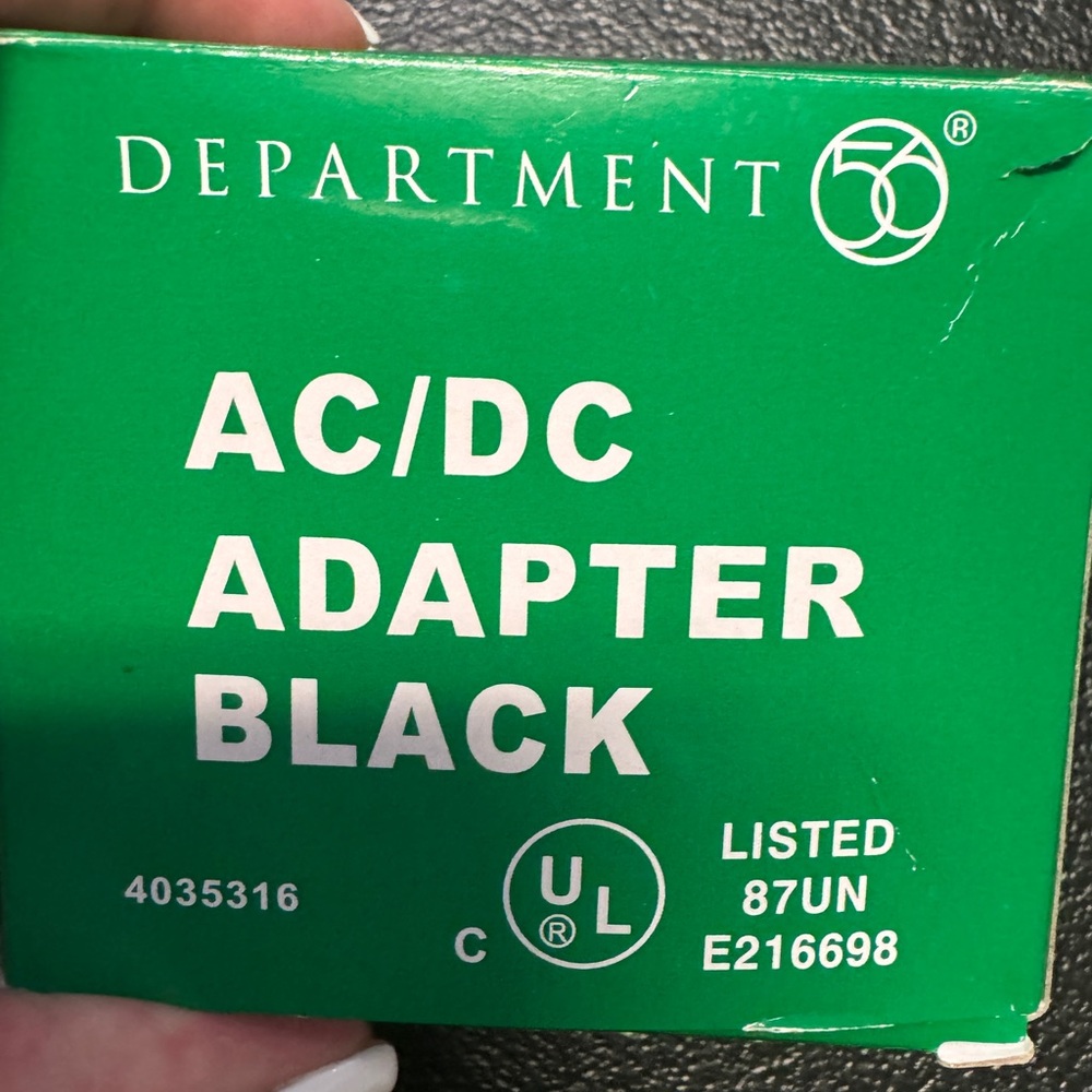 Department 56 AC/DC adapter EUC